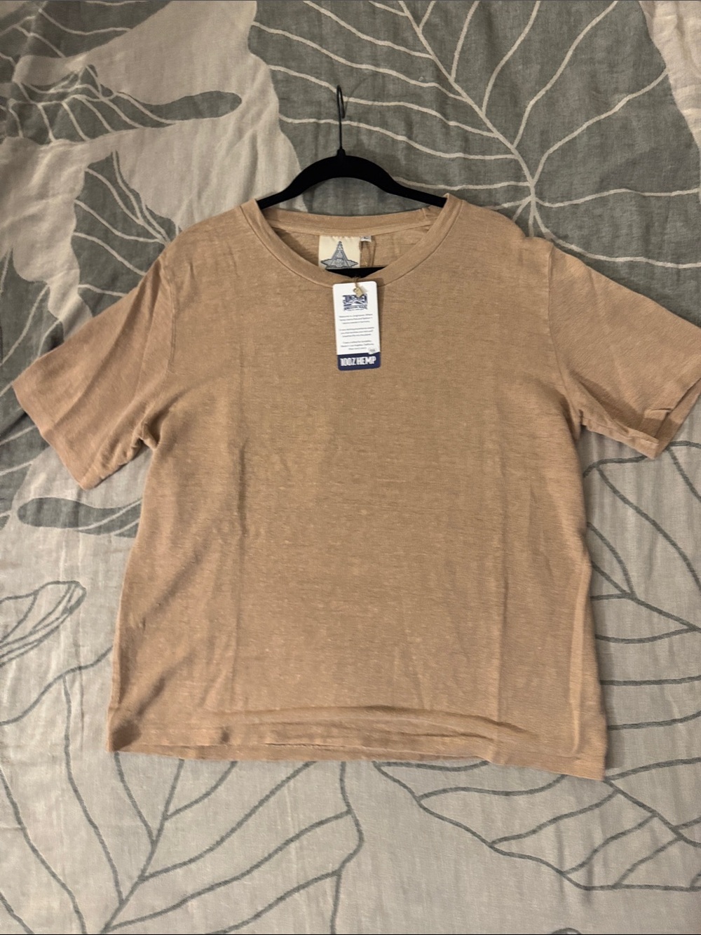 Jungmaven Dakota Short Sleeve Tee in Tan NWT 100% hemp